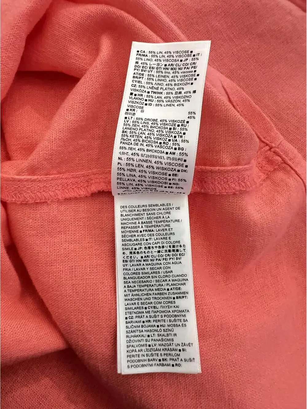 NWT Gap Coral Linen Blend Halter Dress Women's Medium - Picture 5 of 7
